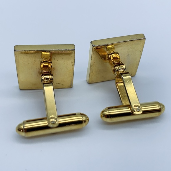 Vintage Christian Dior Two-Tone Gold and Silver Cufflinks - Picture 4 of 6